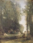 Jean Baptiste Camille  Corot Idylle antique (Cache-cache) (mk11) oil painting on canvas